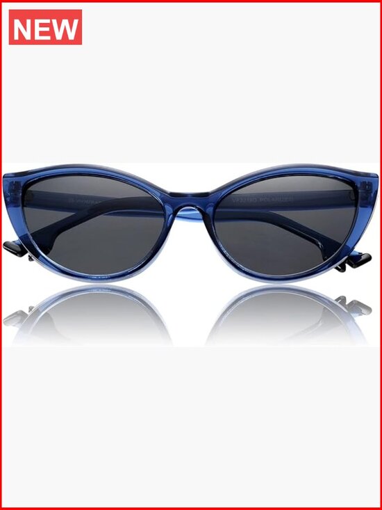 Polarized Cat Eye Sunglasses UV Protection Retro Narrow Small Shades main image 5